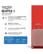 Valise Cabine S 4 roues doubles Seattle bronze- 39x59x20 cm