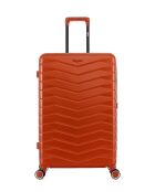 Lot de 3 - Valise grand format, valise weekend et valise cabine 4 roues doubles Seattle brique - L/M/XS