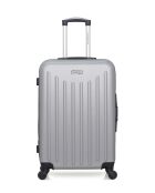 Set van 3 - Weekendkoffer en 2 grijze Brooklyn 4-wielige eenwielige cabinekoffers - M/S/XXS