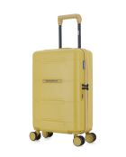 Valise Cabine XS 4 roues doubles Cleveland jaune crème - 35x55x19 cm