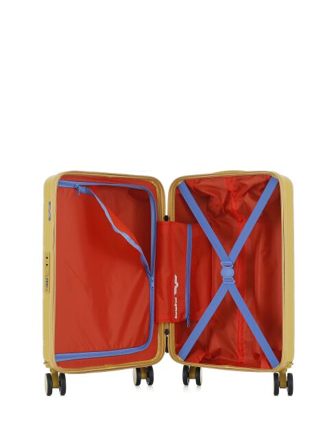 Valise Cabine XS 4 roues doubles Cleveland jaune crème - 35x55x19 cm
