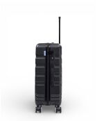 Valise Moyen Séjour M 4 roues doubles Redwood noire - 44x67x25,5 cm