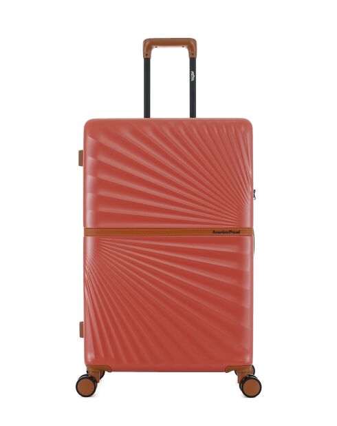 Lot de 2 - Valise grand format et valise cabine 4 roues doubles Oakland terracotta - L/XS