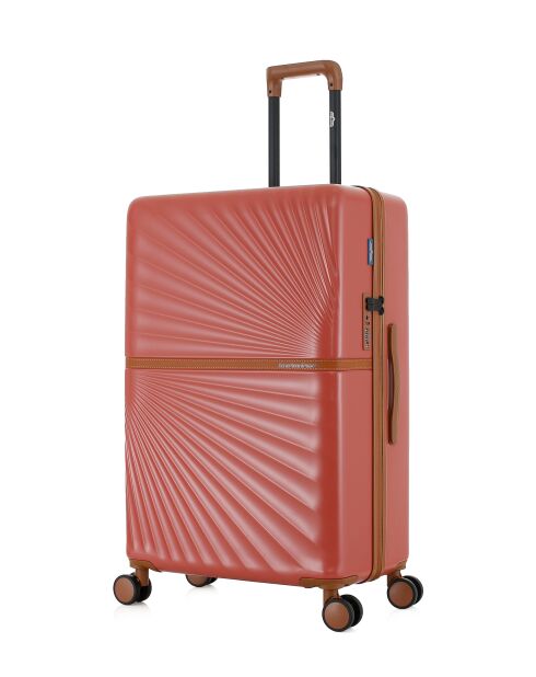 Lot de 2 - Valise grand format et valise cabine 4 roues doubles Oakland terracotta - L/XS