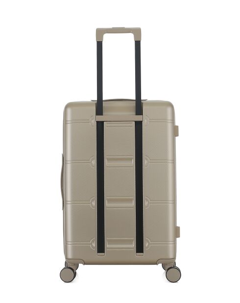 Valise Moyen Séjour M 4 roues doubles Cleveland beige - 42,5x66x25 cm
