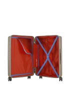 Valise Moyen Séjour M 4 roues doubles Cleveland beige - 42,5x66x25 cm