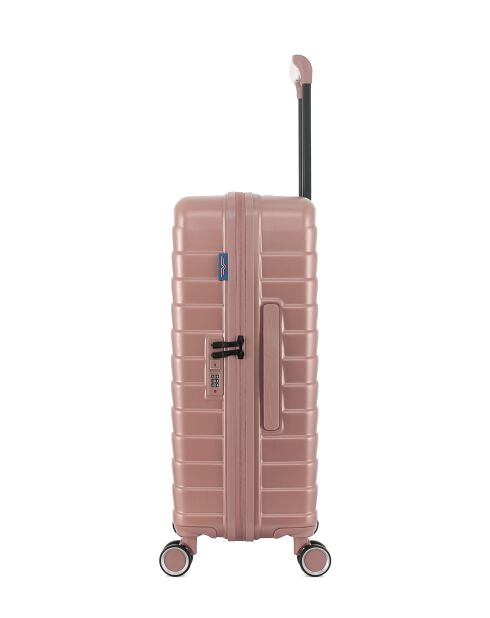Valise Moyen Séjour M 4 roues doubles Seattle rose doré - 42,5x66x26 cm