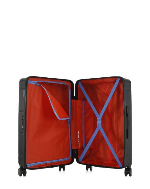 Lot de 3 - Valise weekend et 2 valises cabine 4 roues doubles Cleveland noires - M/S/XS