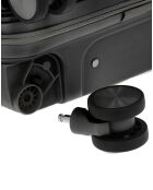 Lot de 3 - Valise weekend et 2 valises cabine 4 roues doubles Cleveland noires - M/S/XS