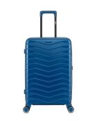 Valise Moyen Séjour M 4 roues doubles Seattle bleu argenté - 42,5x66x26 cm