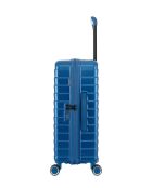 Valise Moyen Séjour M 4 roues doubles Seattle bleu argenté - 42,5x66x26 cm