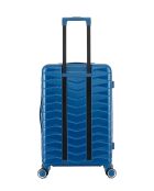 Valise Moyen Séjour M 4 roues doubles Seattle bleu argenté - 42,5x66x26 cm