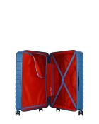 Valise Moyen Séjour M 4 roues doubles Seattle bleu argenté - 42,5x66x26 cm