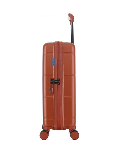 Valise Cabine S 4 roues doubles Cleveland brique - 40,5x60x20 cm