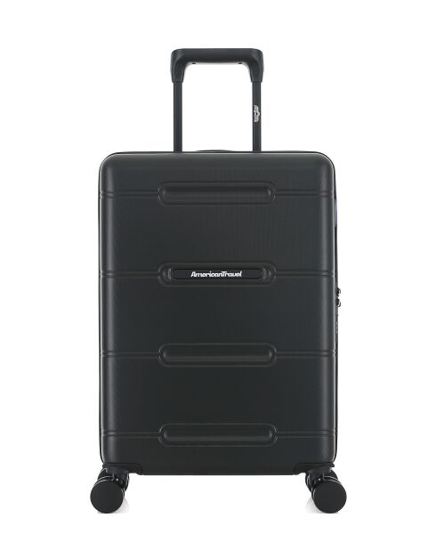 Valise Cabine S 4 roues doubles Cleveland noire - 40,5x60x20 cm