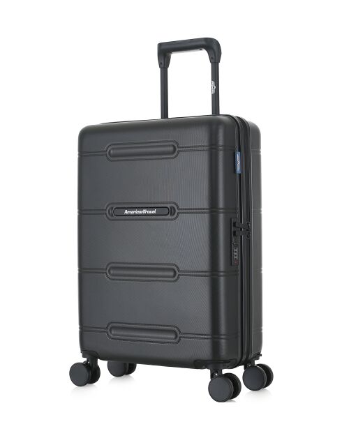 Valise Cabine S 4 roues doubles Cleveland noire - 40,5x60x20 cm