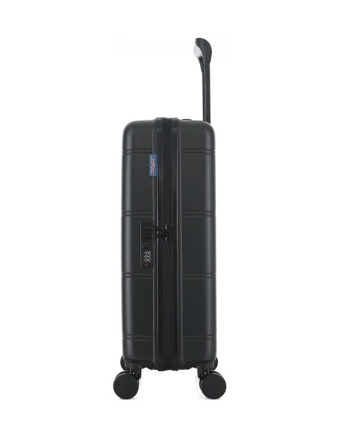 Valise Cabine S 4 roues doubles Cleveland noire - 40,5x60x20 cm