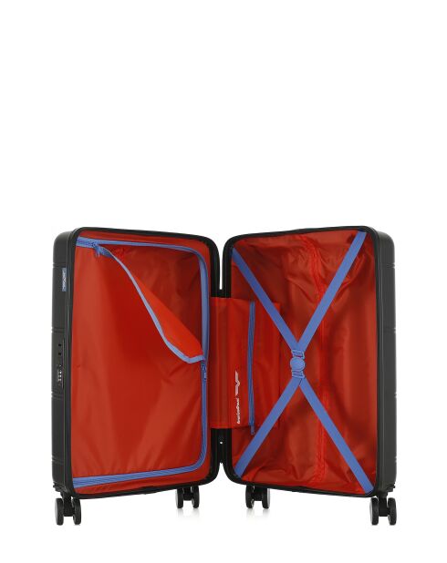 Valise Cabine S 4 roues doubles Cleveland noire - 40,5x60x20 cm