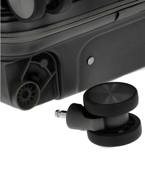 Valise Cabine S 4 roues doubles Cleveland noire - 40,5x60x20 cm