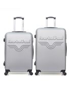 Lot de 2 - Valise grand format et valise weekend Chelsea grises - L/M