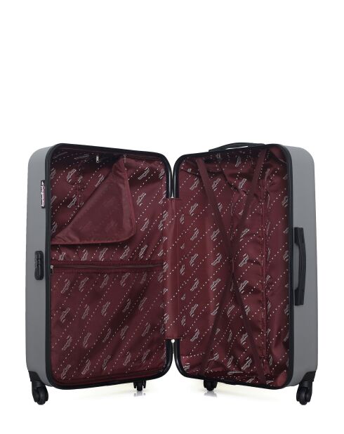 Lot de 2 - Valise grand format et valise weekend Chelsea grises - L/M