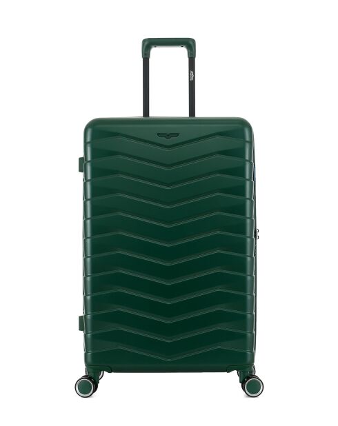 Lot de 2 - Valise grand format et valise cabine 4 roues doubles Seattle vert foncé - L/S