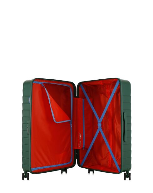 Lot de 2 - Valise grand format et valise cabine 4 roues doubles Seattle vert foncé - L/S
