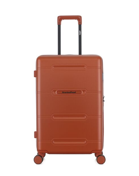 Valise Moyen Séjour M 4 roues doubles Cleveland brique - 42,5x66x25 cm
