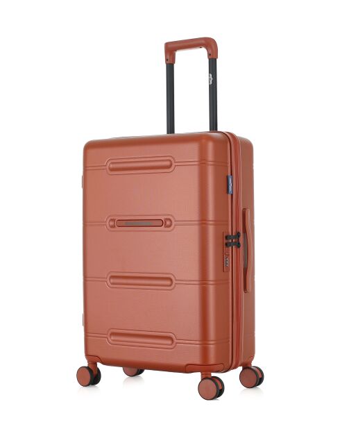 Valise Moyen Séjour M 4 roues doubles Cleveland brique - 42,5x66x25 cm