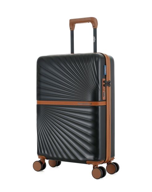Valise Cabine S 4 roues doubles Oakland noire - 38,5x58,5x20 cm