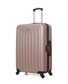 3er-Set — Großer Koffer und 2 einzelne Allrad-Kabinenkoffer Brooklyn Rotgold — L/S/XXS