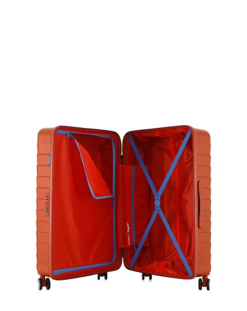 Juego de 2 unidades: maleta grande Seattle de ladrillo y maleta con cabina doble con 4 ruedas, L/XS