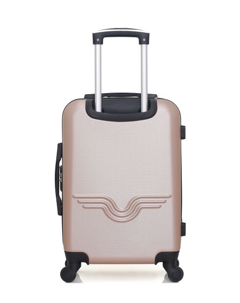 Lot de 2 valises cabine 4 roues simples Brooklyn rose doré - S/XXS