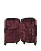 Lot de 2 valises cabine 4 roues simples Brooklyn rose doré - S/XXS