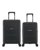 Lot de 2 valises cabine 4 roues doubles Cleveland noire - S/XS