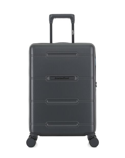 Valise Cabine S 4 roues doubles Cleveland gris foncé - 40,5x60x20 cm