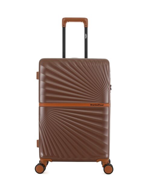 Lot de 2 - Valise weekend et valise cabine 4 roues doubles Oakland chocolat - M/S