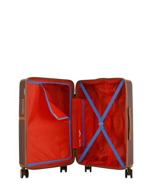 Lot de 2 - Valise weekend et valise cabine 4 roues doubles Oakland chocolat - M/S