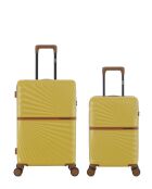 Lot de 2 - Valise weekend et valise cabine 4 roues doubles Oakland miel - M/XS