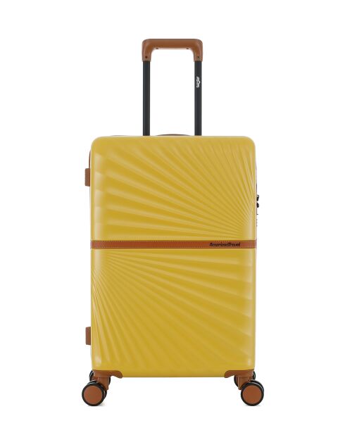 Lot de 2 - Valise weekend et valise cabine 4 roues doubles Oakland miel - M/XS