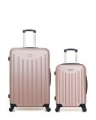 Set di 2 - Valigia grande e valigia cabina singola a 4 ruote Brooklyn oro rosa - L/S