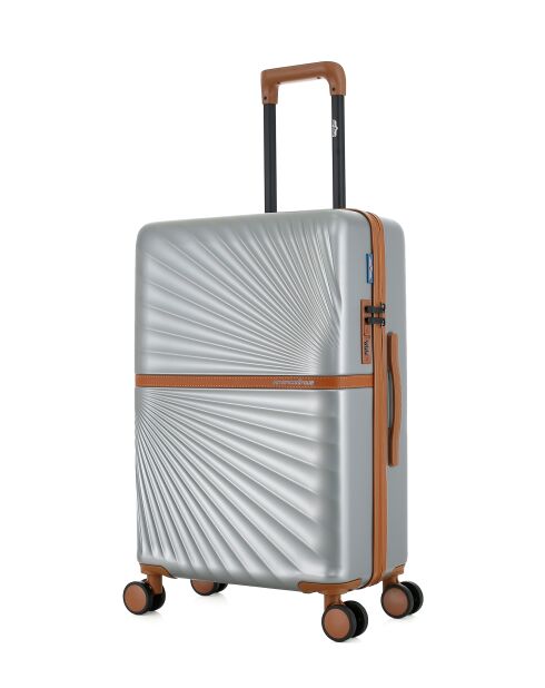 Valise Moyen Séjour M 4 roues doubles Oakland grise - 42,5x65,5x26 cm
