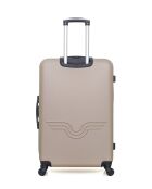 Lot de 2 - Valise grand format et valise weekend Chelsea beiges - L/M