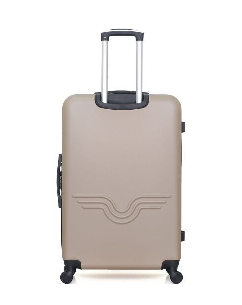 Lot de 2 - Valise grand format et valise weekend Chelsea beiges - L/M