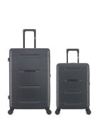 Set de 2 - Maleta grande Cleveland gris oscuro y maleta de cabina doble con 4 ruedas - L/S