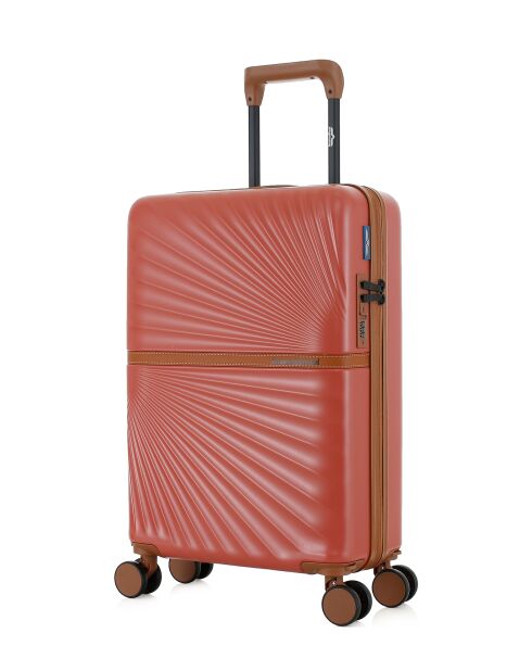 Valise Cabine S 4 roues doubles Oakland terracotta - 38,5x58,5x20 cm
