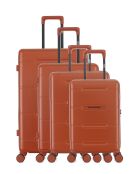 Lot de 4 valises 4 roues doubles Cleveland-O brique - L/M/S/XS