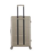 Lot de 2 - Valise grand format et valise cabine 4 roues doubles Cleveland beiges - L/XS