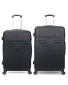 Lot de 2 - Valise grand format et valise weekend Chelsea noires - L/M
