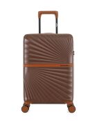 Valise Cabine S 4 roues doubles Oakland chocolat - 38,5x58,5x20 cm